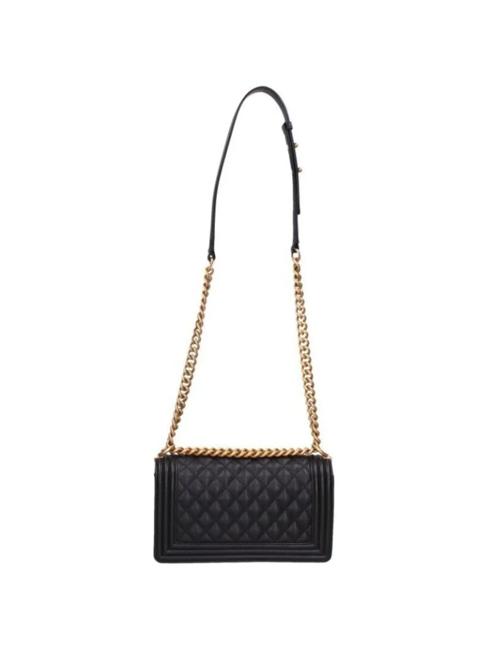 Chanel Boy 25 Caviar Leather Chain Shoulder Bag 25